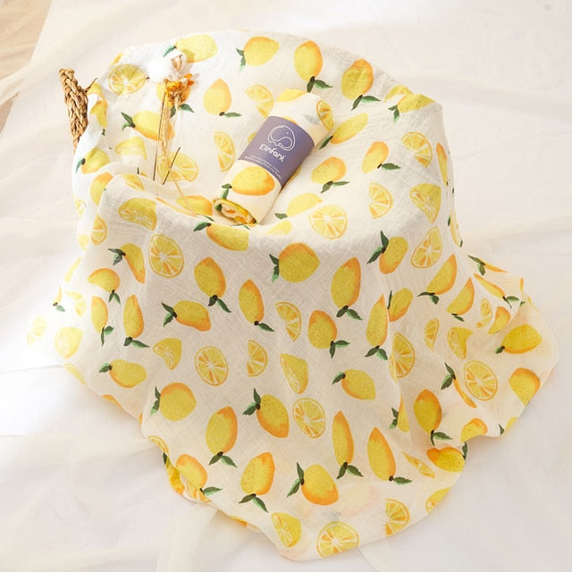 100% Cotton 2 Layers Newborn Baby Swaddle-MamaToddler-Lemon Delight-110X120cm-Mama Toddler