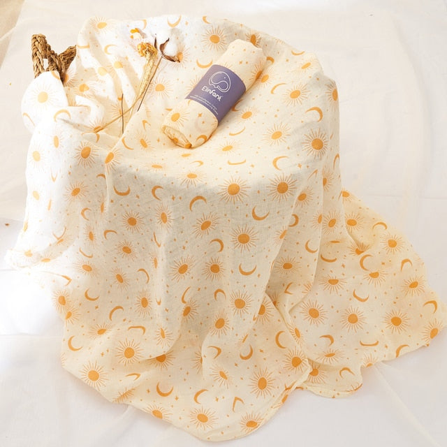 100% Cotton 2 Layers Newborn Baby Swaddle-MamaToddler-Sun & Moon-110X120cm-Mama Toddler