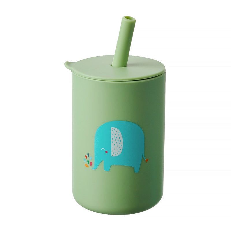 150ML Food Grade Silicone Feeding Cups For Toddlers-MamaToddler-Elephant Green-Mama Toddler