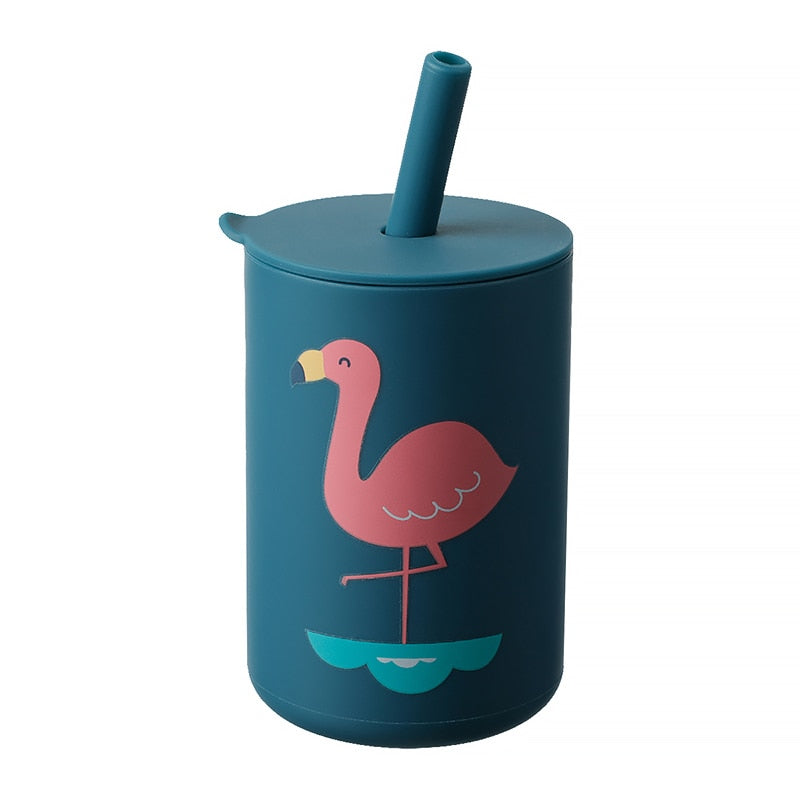 150ML Food Grade Silicone Feeding Cups For Toddlers-MamaToddler-Flamingo Blue-Mama Toddler