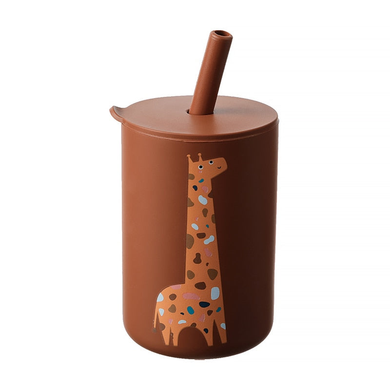 150ML Food Grade Silicone Feeding Cups For Toddlers-MamaToddler-Giraffe Brown-Mama Toddler