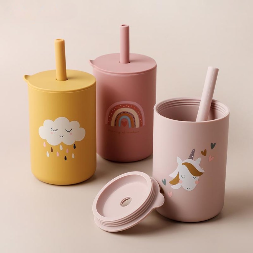 150ML Food Grade Silicone Feeding Cups For Toddlers-MamaToddler-Unicorn Light Pink-Mama Toddler