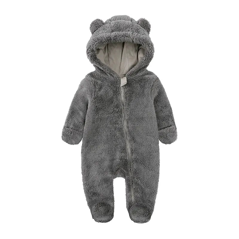 Cute Bear Winter Long Sleeves Romper-Mama Toddler-Gray-0-3 Months-Mama Toddler
