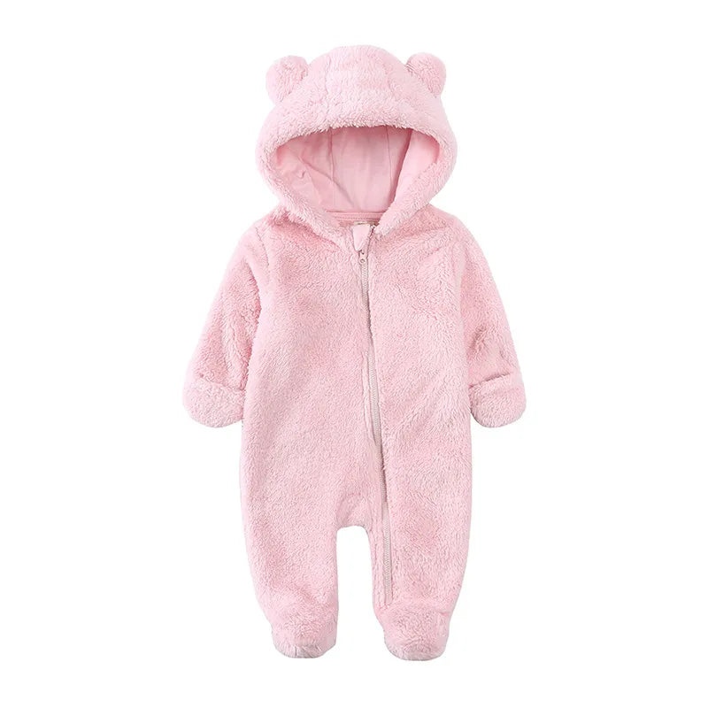 Cute Bear Winter Long Sleeves Romper-Mama Toddler-Pink-0-3 Months-Mama Toddler