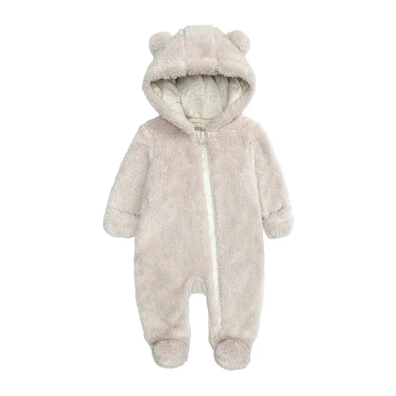 Cute Bear Winter Long Sleeves Romper-Mama Toddler-White-0-3 Months-Mama Toddler