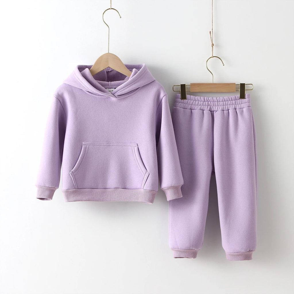 Fleece Tracksuit for Kids-MamaToddler-Purple-12-18 Months-Mama Toddler