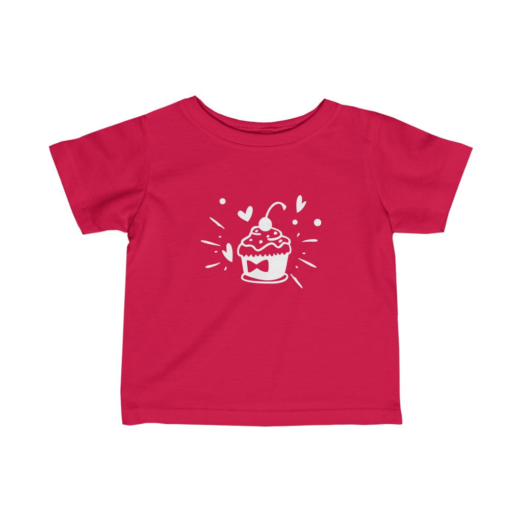 Kids - Cupcake T-Shirt-Kids clothes-Printify-Red-6M-Mama Toddler