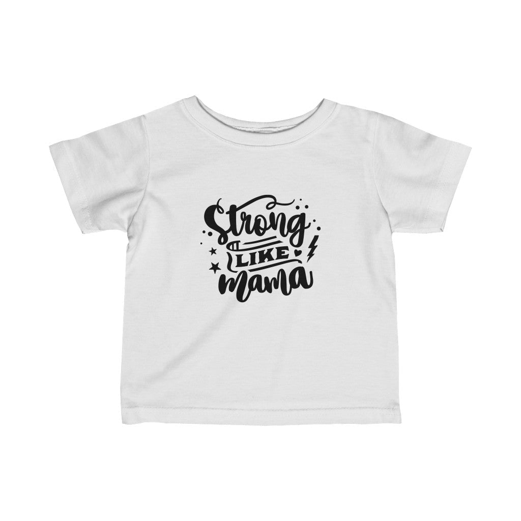 Kids - Strong Like Mama T-Shirt-Kids clothes-Printify-White-6M-Mama Toddler