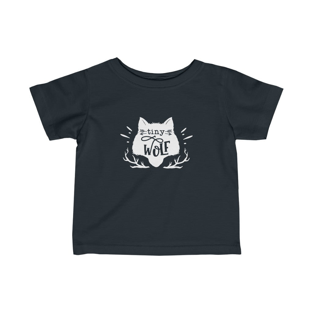 Kids - Tiny Wolf T-Shirt-Kids clothes-Printify-Black-6M-Mama Toddler