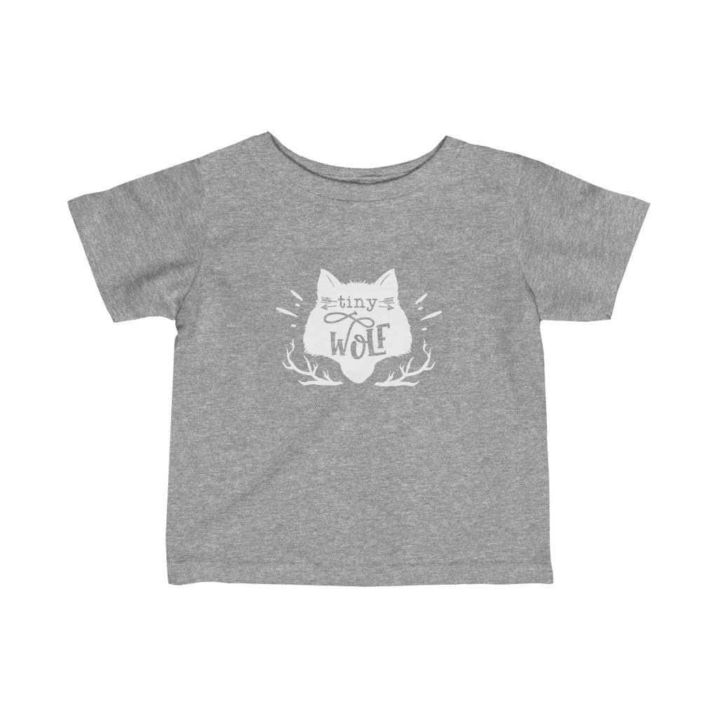 Kids - Tiny Wolf T-Shirt-Kids clothes-Printify-Heather-6M-Mama Toddler