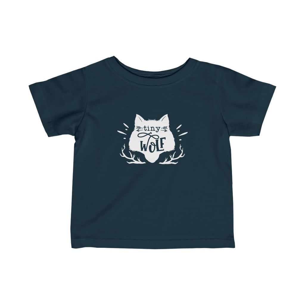 Kids - Tiny Wolf T-Shirt-Kids clothes-Printify-Navy-6M-Mama Toddler