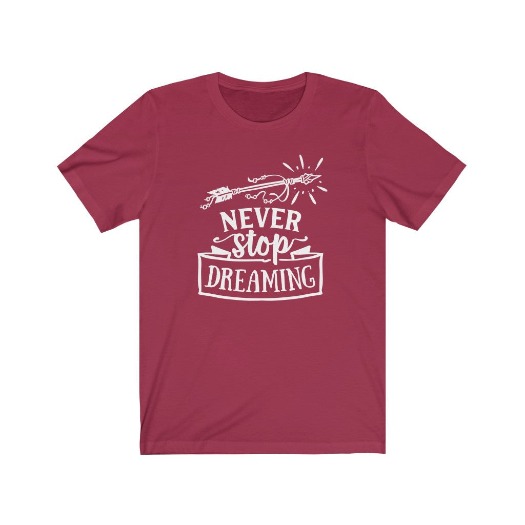 Moms - Never Stop Dreaming T-Shirt-T-Shirt-Printify-Cardinal-XS-Mama Toddler