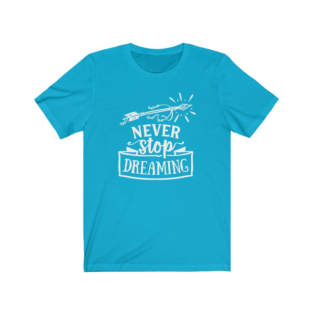 Moms - Never Stop Dreaming T-Shirt-T-Shirt-Printify-Turquoise-XS-Mama Toddler