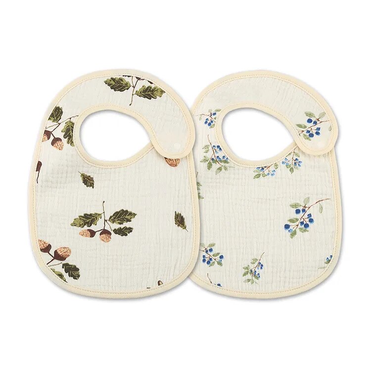 2 Pieces Set Cute Waterproof Feeding Baby Bibs-MamaToddler-Pineapple Blueberry-Mama Toddler