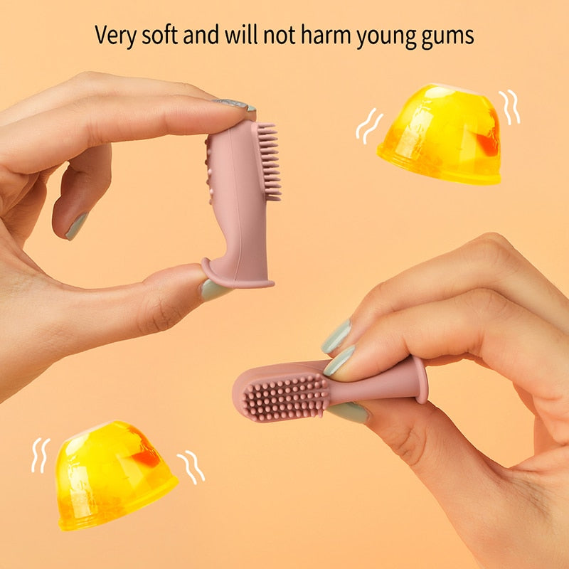 5 Pieces Soft Silicone Baby Teether Finger Brush-MamaToddler-Mama Toddler