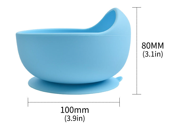 Suction Silicone Food Bowl Baby Bowl Flower Shaped Dish Silicone Bowl Toddler Bowl, Yellow