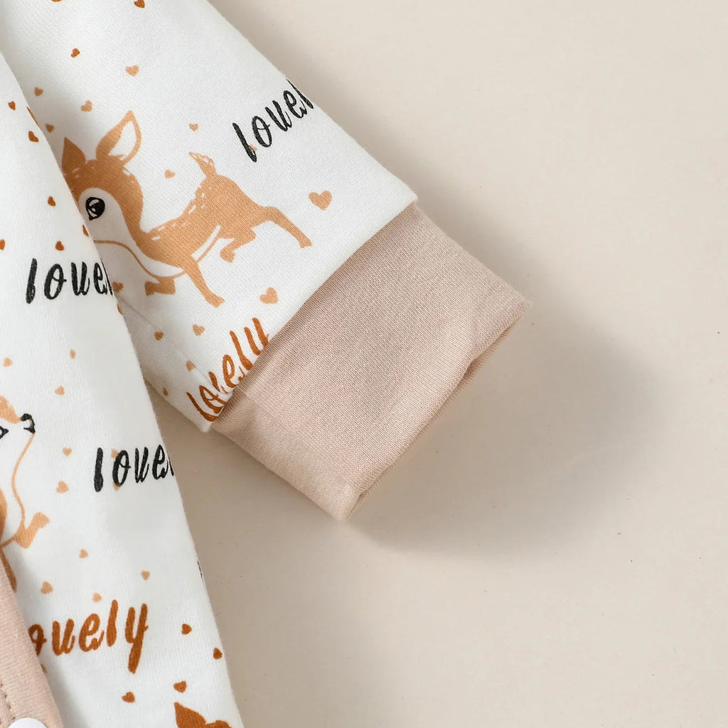 Adorable Animal Print 4 Pcs Baby Jumpsuit Set-MamaToddler-Elephant Love-3-6 Months-Mama Toddler