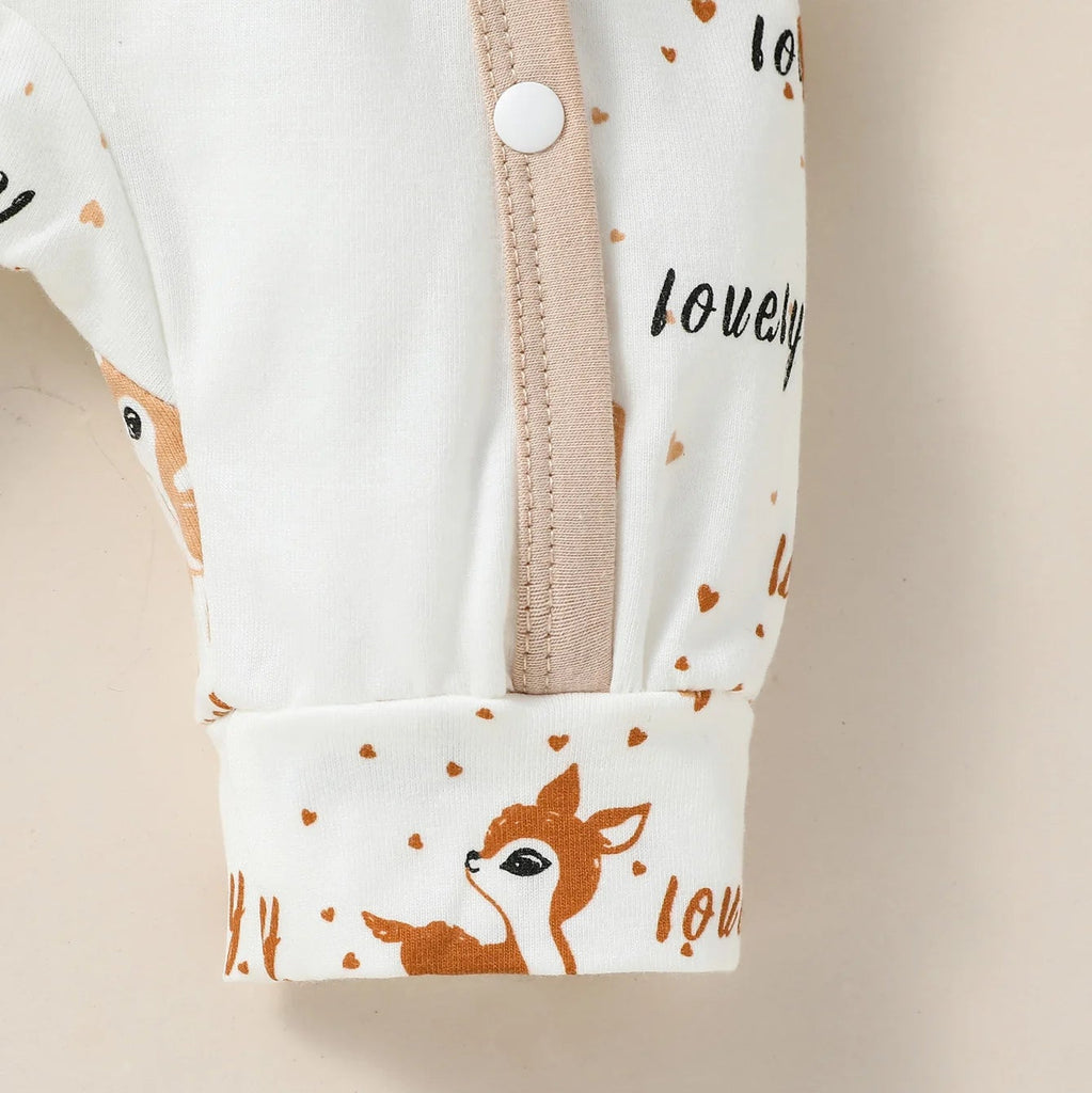 Adorable Animal Print 4 Pcs Baby Jumpsuit Set-MamaToddler-Elephant Love-3-6 Months-Mama Toddler