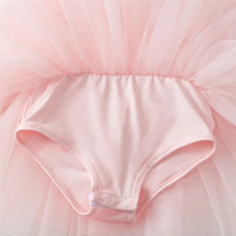 Baby Girl Princess Sequins Ballet Tutu Dress-MamaToddler-White-XS-Mama Toddler