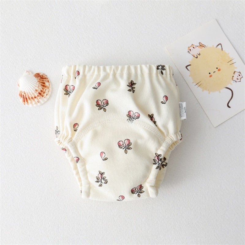 Cartoon Animal Printed Cotton Waterproof Diaper-MamaToddler-Pink Pears-7.5 KG-Mama Toddler