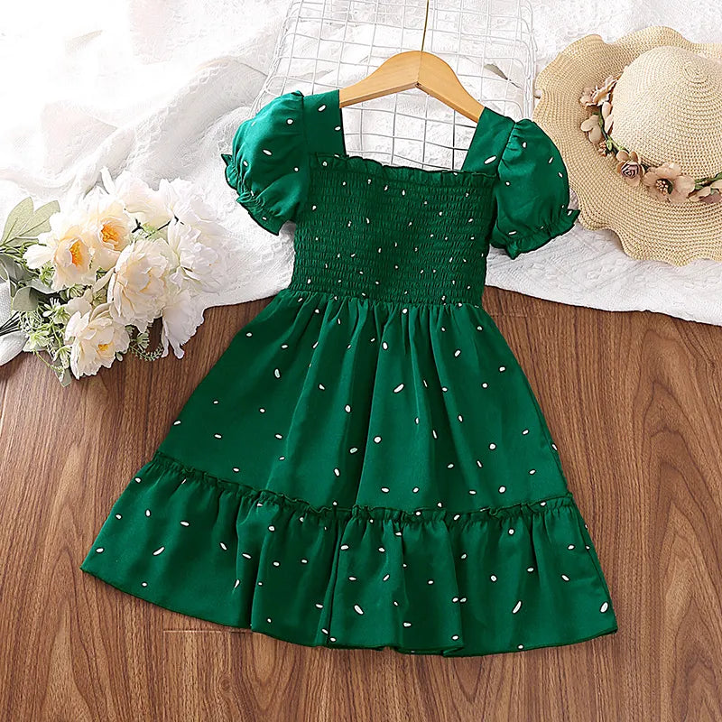 cute layered dress Princess Puff Collar Sleeveless – MamaToddler bridal party dresses