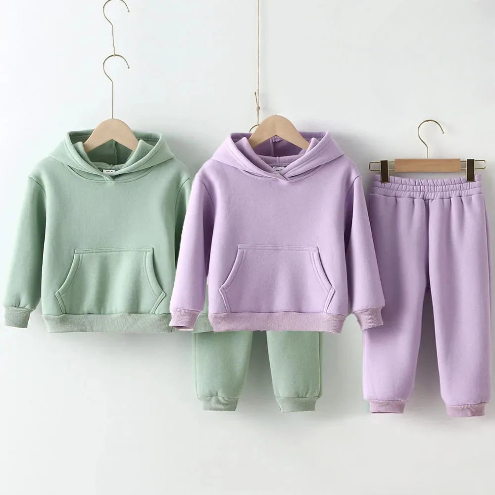 Fleece Tracksuit for Kids-MamaToddler-Brown-12-18 Months-Mama Toddler