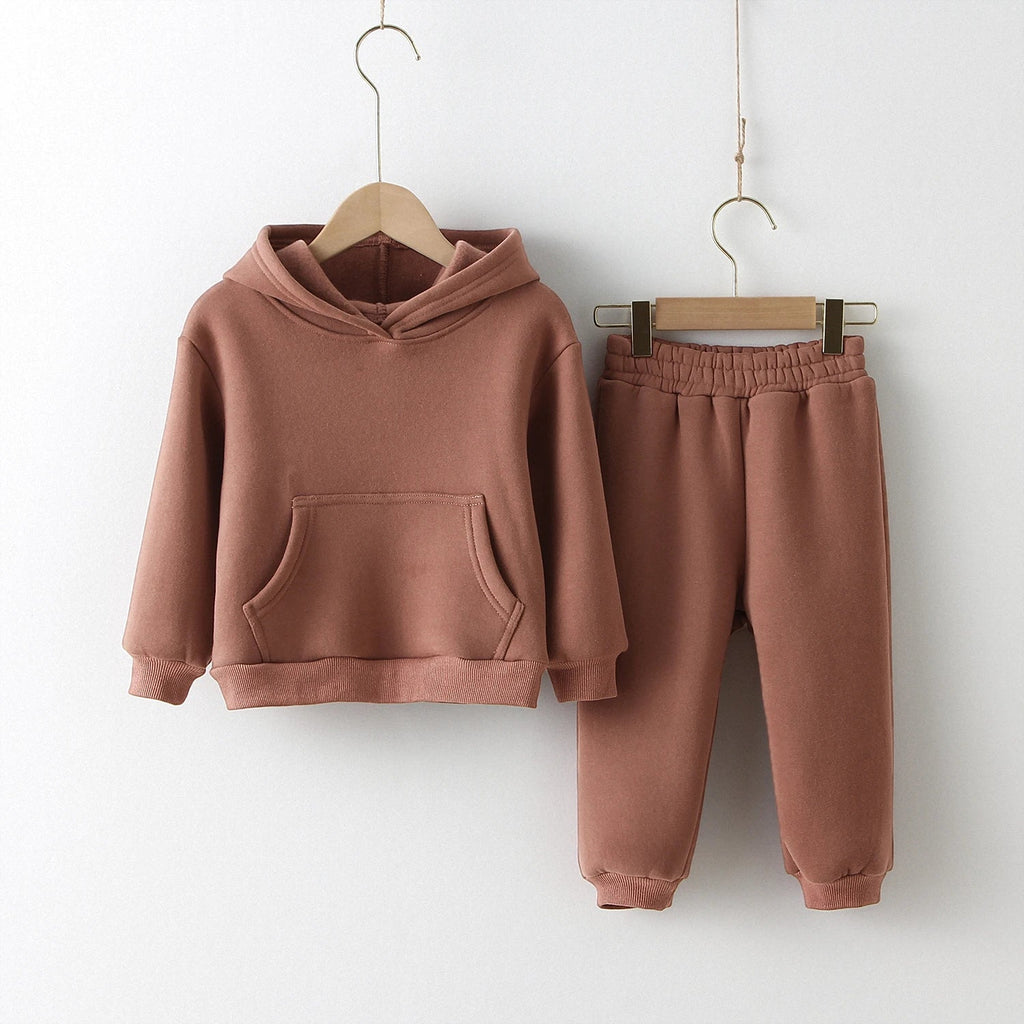 Fleece Tracksuit for Kids-MamaToddler-Brown-12-18 Months-Mama Toddler