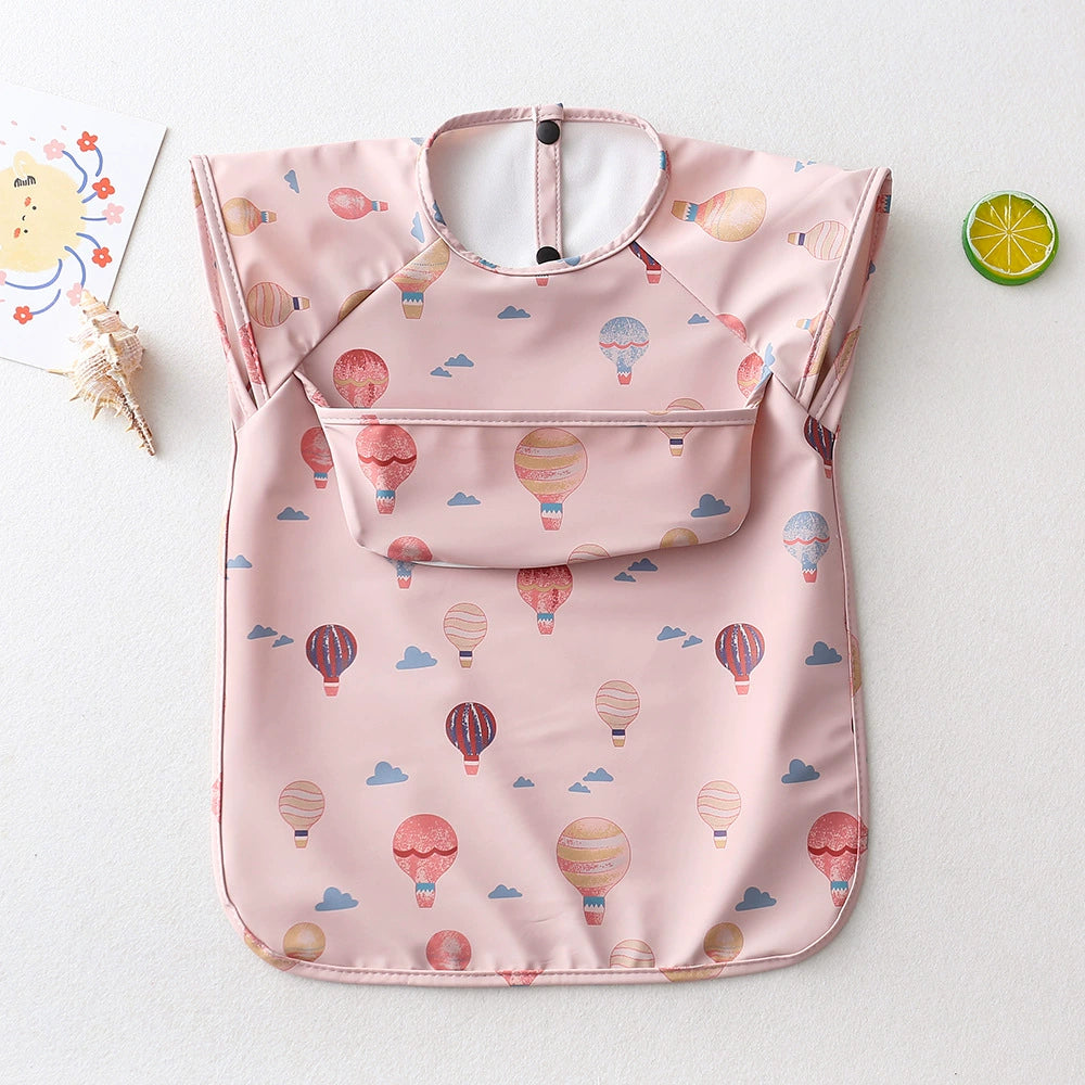 FoodCatch Sleeveless Waterproof Bibs-MamaToddler-Powder Balloon-6 Months to 3 Years-Mama Toddler