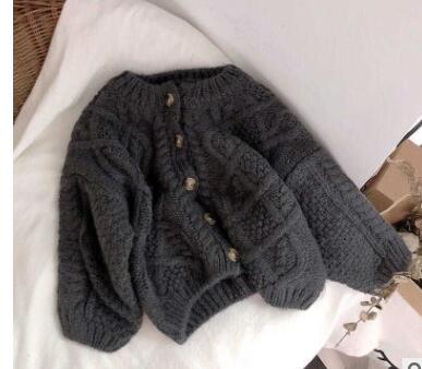 Kids Knitted Cardigan-MamaToddler-Deep Grey-12 Months-Mama Toddler