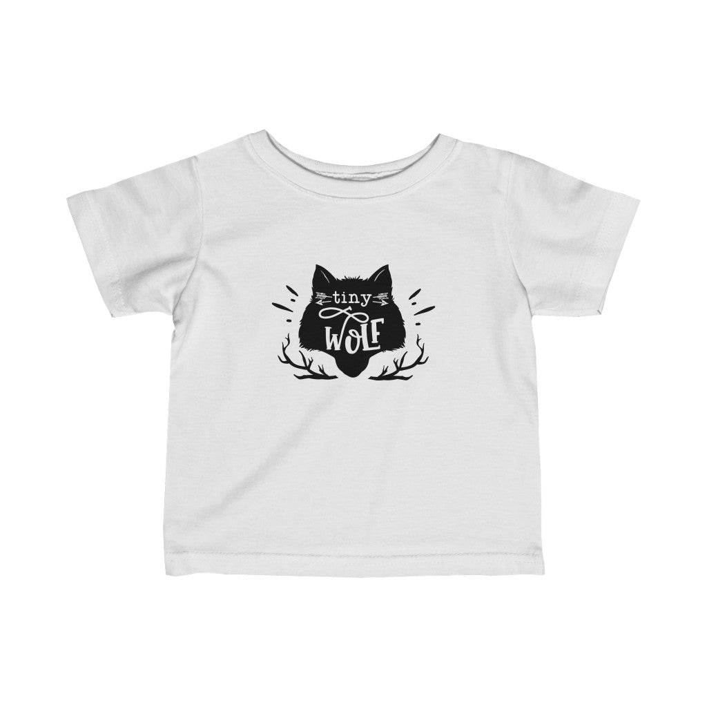 Kids - Tiny Wolf T-Shirt-Kids clothes-Printify-White-6M-Mama Toddler