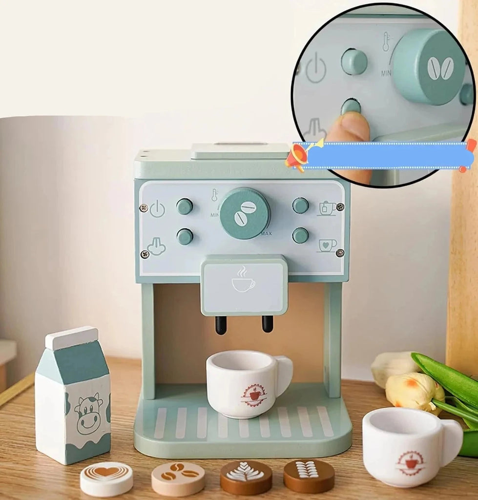 Kids Wooden Kitchen Playhouse-MamaToddler-Coffee Maker Set-Mama Toddler