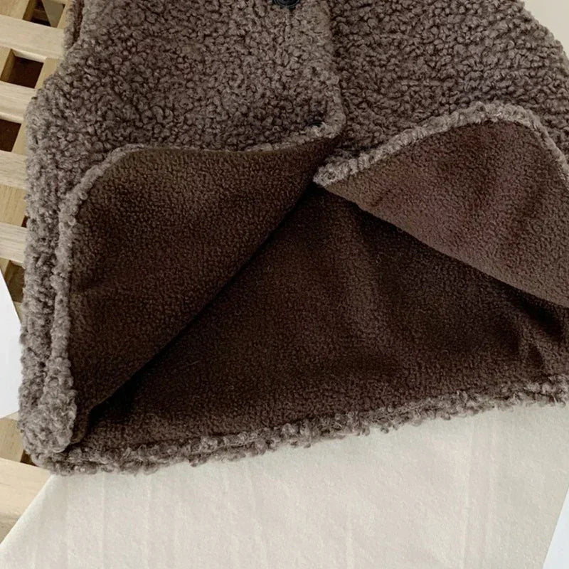Lamb Wool Velvet Baby Vest-MamaToddler-Black-1-2 Years-Mama Toddler