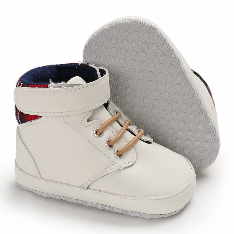 LittleAngel Soft Sole Non-Slip Baby Shoes-MamaToddler-Style 1 - White-0-6 Months-Mama Toddler