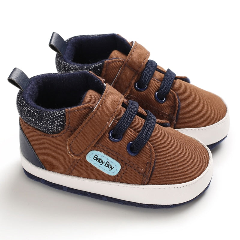 LittleAngel Soft Sole Non-Slip Baby Shoes-MamaToddler-Style 2 - Brown-0-6 Months-Mama Toddler