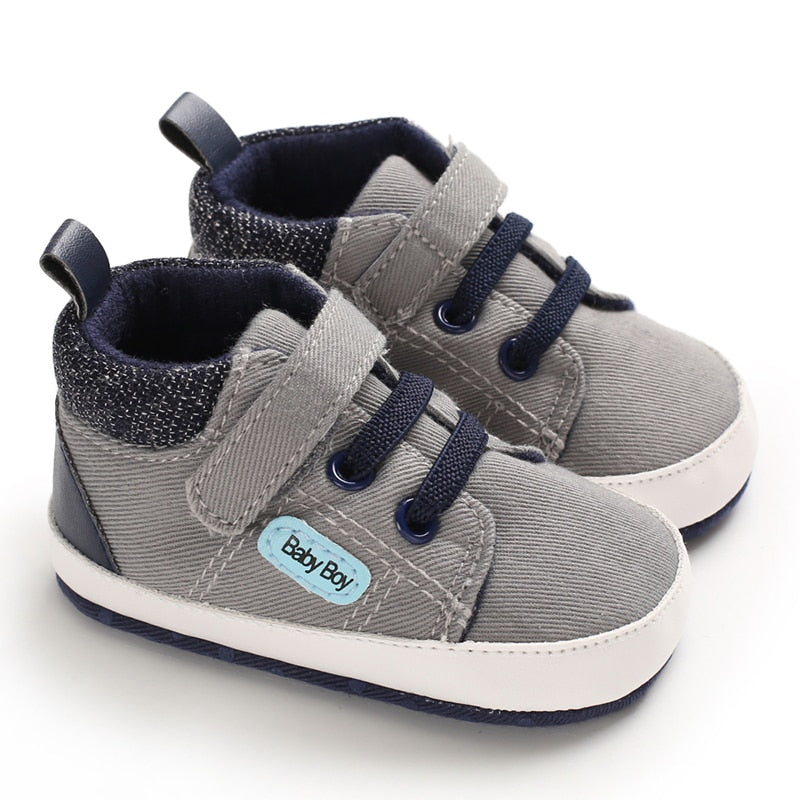 LittleAngel Soft Sole Non-Slip Baby Shoes-MamaToddler-Style 2 - Grey-0-6 Months-Mama Toddler