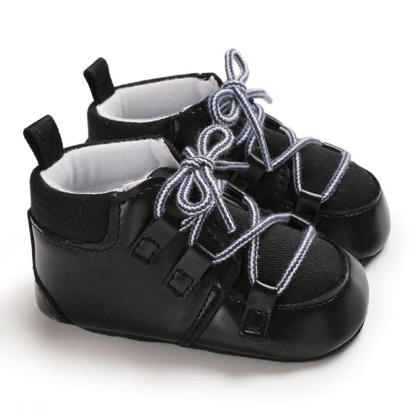 LittleAngel Soft Sole Non-Slip Baby Shoes-MamaToddler-Style 3 - Black-0-6 Months-Mama Toddler
