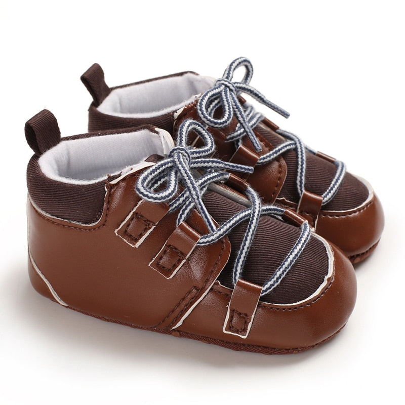 LittleAngel Soft Sole Non-Slip Baby Shoes-MamaToddler-Style 3 - Brown-0-6 Months-Mama Toddler