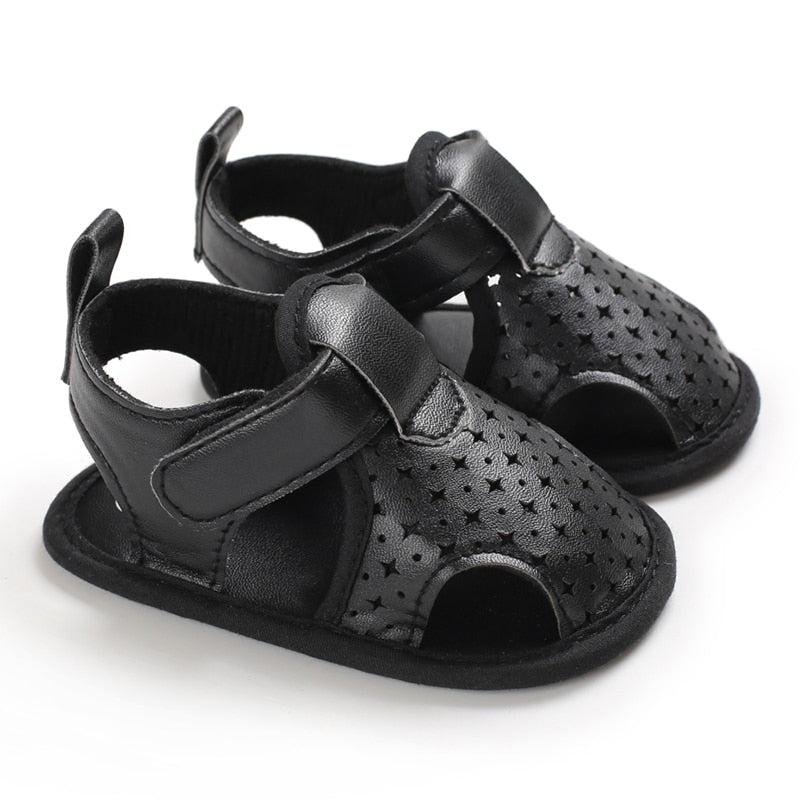 LittleAngel Soft Sole Non-Slip Baby Shoes-MamaToddler-Style 9 - Black-0-6 Months-Mama Toddler