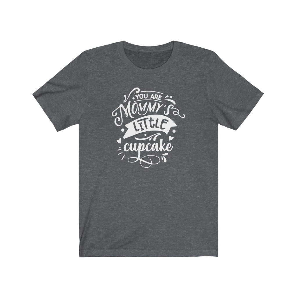 Moms - Mommy's Little Cupcake T-Shirt-T-Shirt-Printify-Dark Grey Heather-XS-Mama Toddler