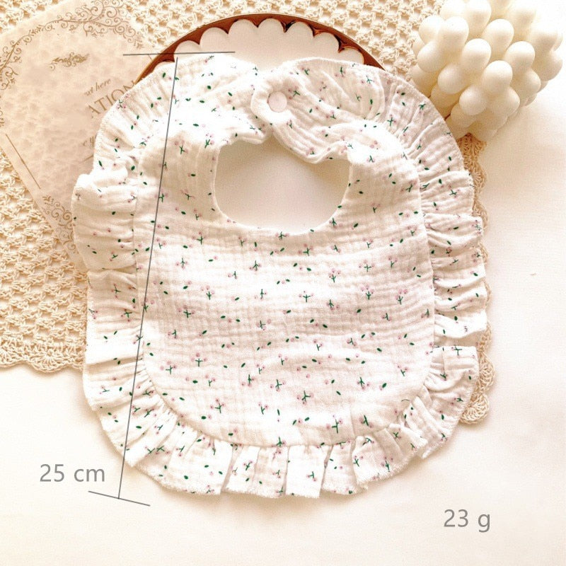 Newborn Burp, Drool, Teething Bibs-MamaToddler-Pink Cherry Blossom-Mama Toddler