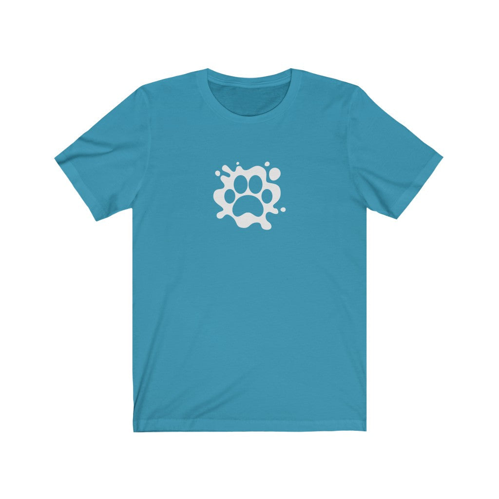 Paw Splash T-Shirt-T-Shirt-Printify-Aqua-S-Mama Toddler