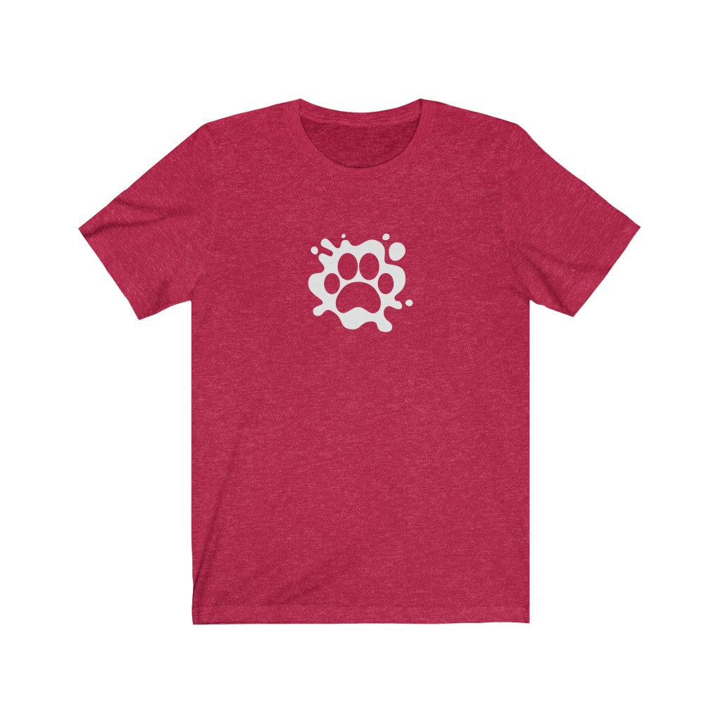 Paw Splash T-Shirt-T-Shirt-Printify-Heather Red-S-Mama Toddler