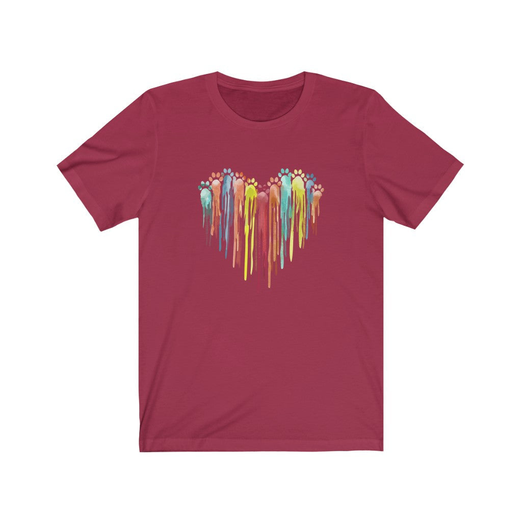 Paws HeART 2 T-Shirt-T-Shirt-Printify-Cardinal-XS-Mama Toddler