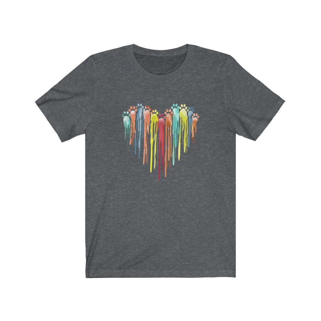 Paws HeART 2 T-Shirt-T-Shirt-Printify-Dark Grey Heather-XS-Mama Toddler