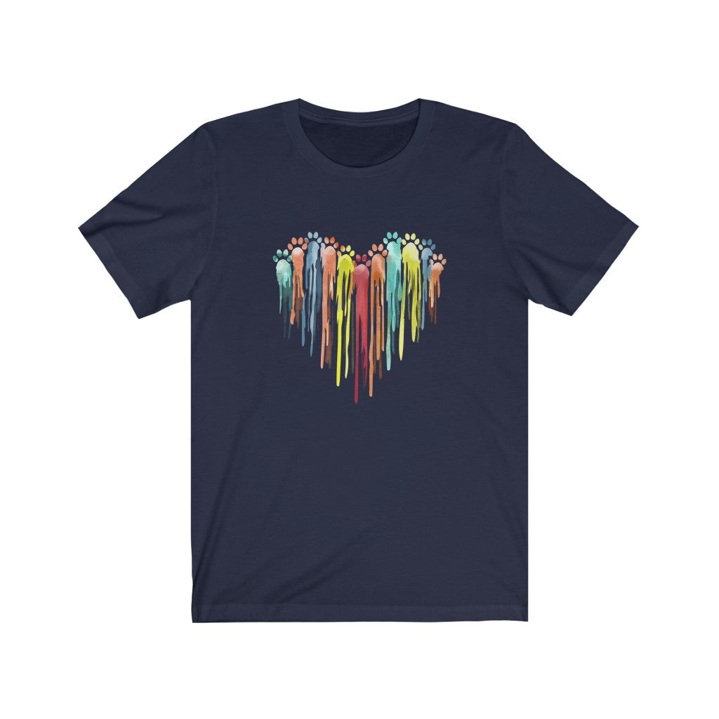 Paws HeART 2 T-Shirt-T-Shirt-Printify-Navy-XS-Mama Toddler