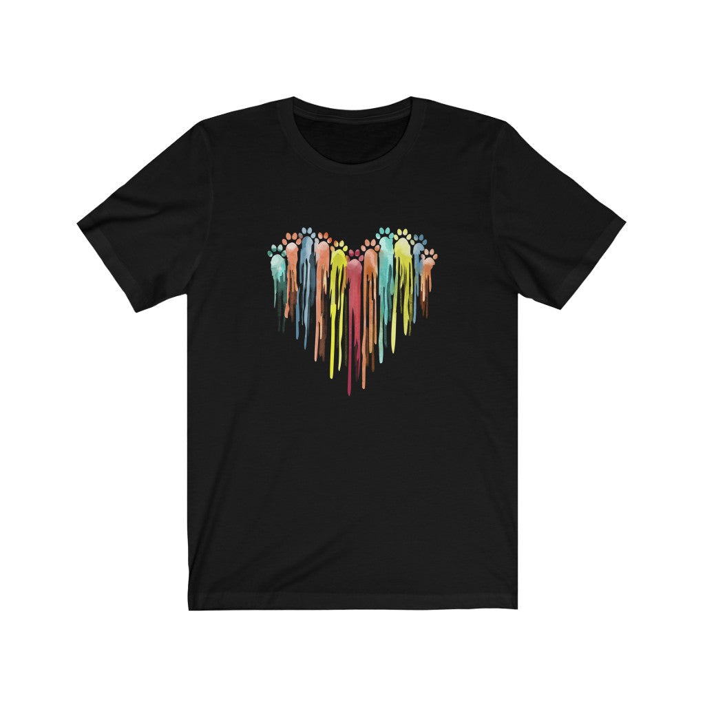 Paws HeART 2 T-Shirt-T-Shirt-Printify-Solid Black Blend-XS-Mama Toddler