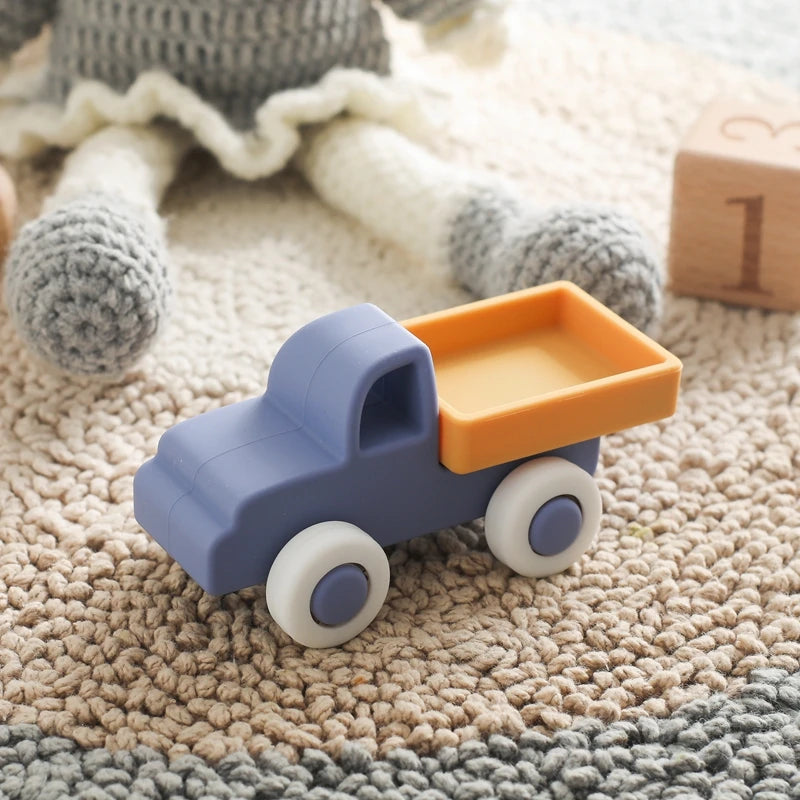 Cute Silicone Car Teether Toy-MamaToddler-Blue Car-Mama Toddler