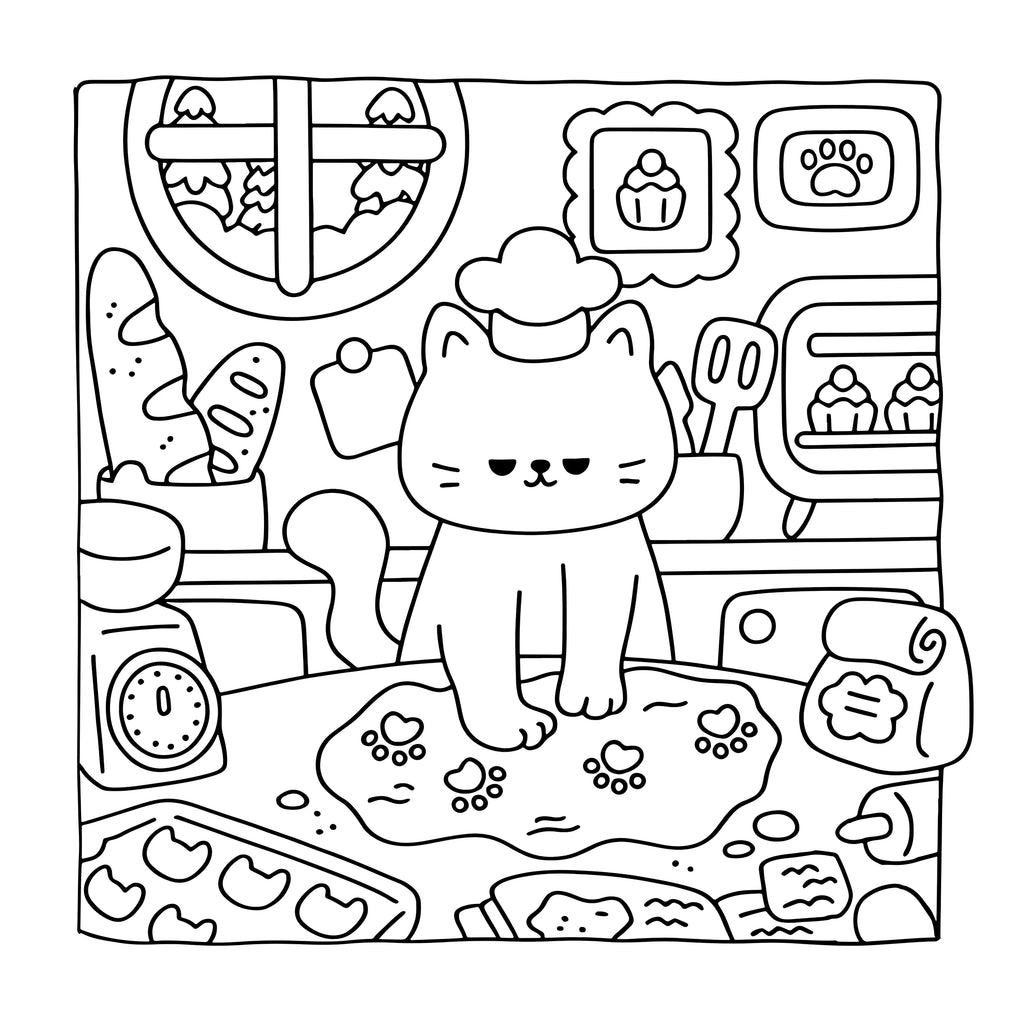 Cat Life Coloring Book-MamaToddler-Cat Life-Mama Toddler