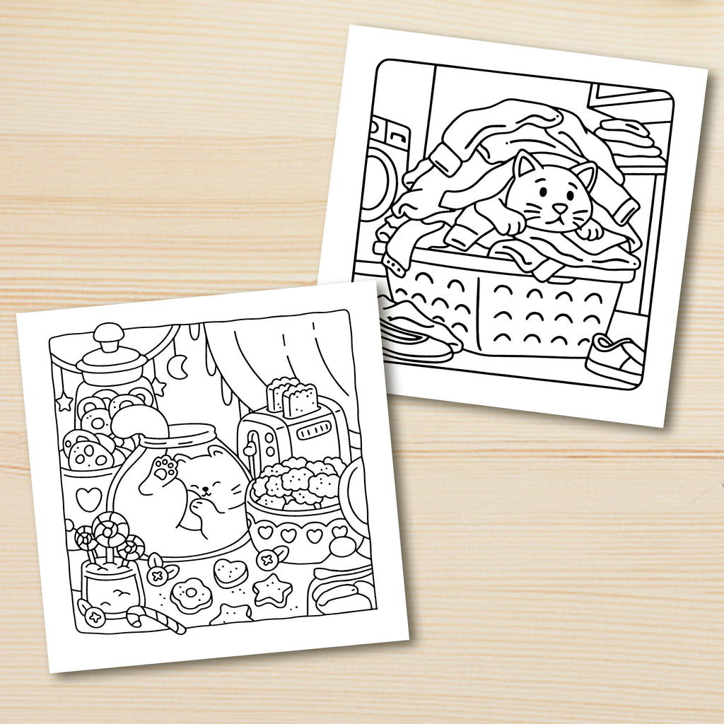 Cat Life Coloring Book-MamaToddler-Cat Life-Mama Toddler