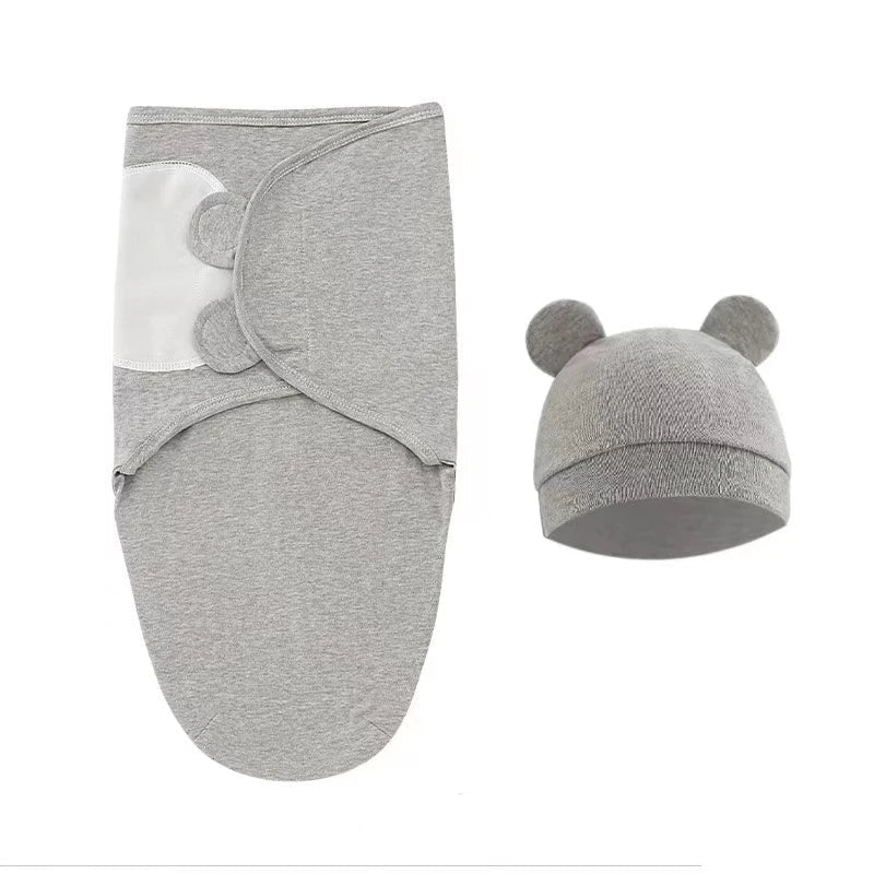 Cotton Printed Newborn Baby Swaddle And Hat Set-MamaToddler-Floral-Mama Toddler